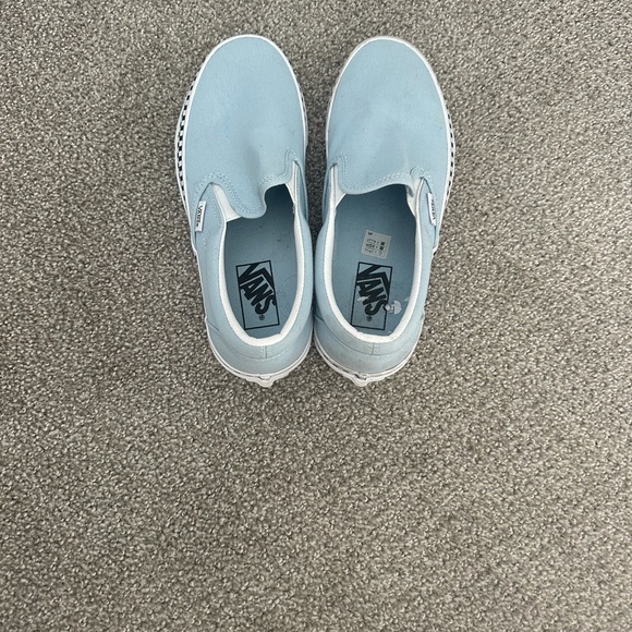 Vans Light Blue Slip-On Sneakers - Picture 8 of 10